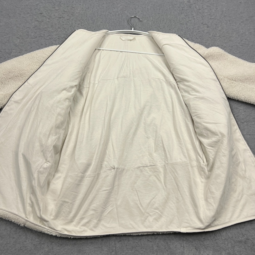Lululemon Jacket Women's 2 Opal Collarless Textured Fleece Full Zip Sherpa Coat - Picture 7 of 10
